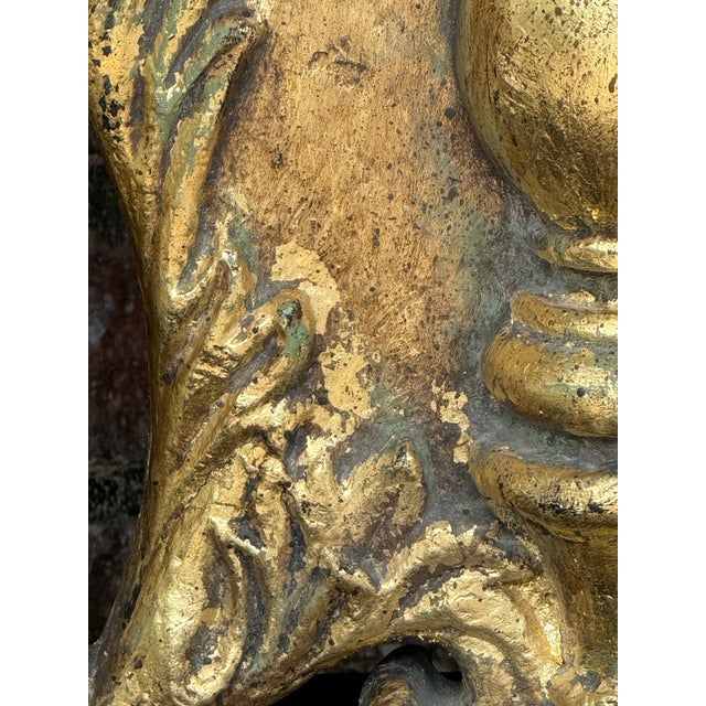 Gold Vintage Palm Beach Regency Uttermost Hand Gilt Table Lamps - A Pair - Newly Painted For Sale - Image 8 of 17