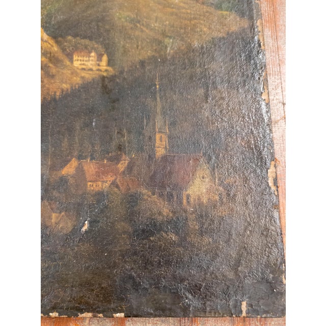 17th Century Old Master German or Dutch Alpine Landscape Painting For Sale In New York - Image 6 of 14