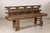Antique Chinese Rustic Wood Bench with Carved Openwork Back For Sale - Image 12 of 14