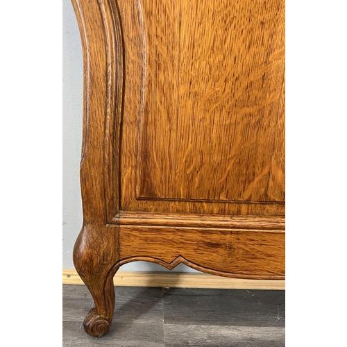 Vintage French Style Carved Oak Double Bed Footboard For Sale - Image 5 of 10