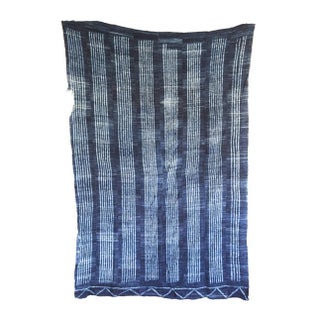 Vintage African Indigo Mud Cloth Fabric II For Sale