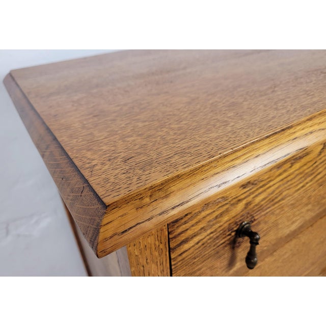 Wood Vintage Oak Chest of Drawers, 1930 For Sale - Image 7 of 17