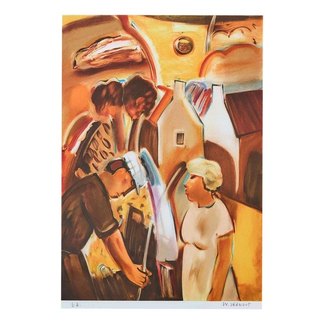 Ward Lernout, Untitled, Lithography, Framed For Sale