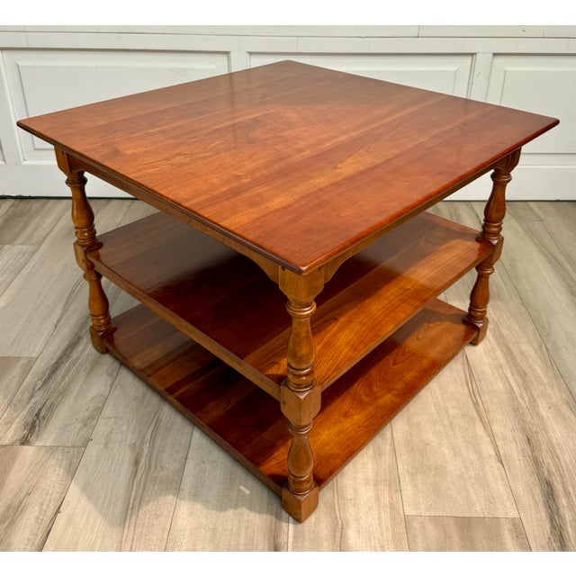 American Vintage Leopold Stickley Three-Tier Library & Display Side Table For Sale - Image 3 of 15