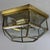 Vintage Hexagonal Brass Ceiling Lamp with Beveled Glass, 1970s For Sale - Image 3 of 10