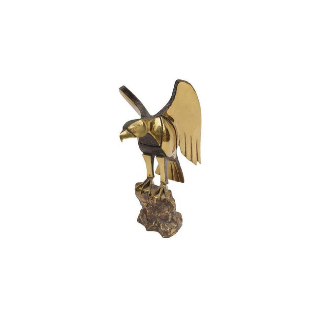 1990s Gilt Brass Eagle Sculpture by Daniel Chassin, 1990s For Sale - Image 5 of 5