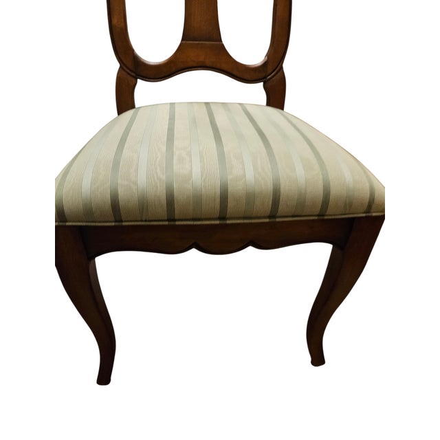1990s 2 Ethan Allen Dining Room Side Chairs French Country Custom Fabric Finish 216 For Sale In Philadelphia - Image 6 of 16