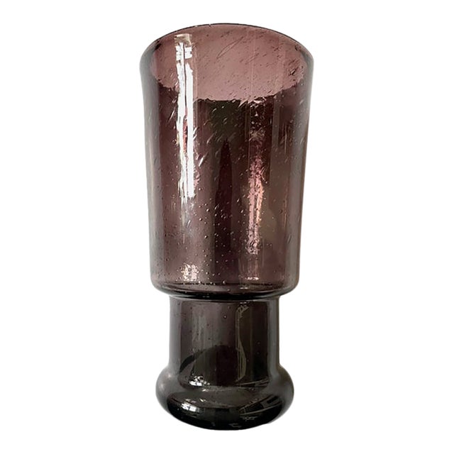 Circa 1975 Kaj Franck Finish Modern Dark Violet Glass Vase For Sale