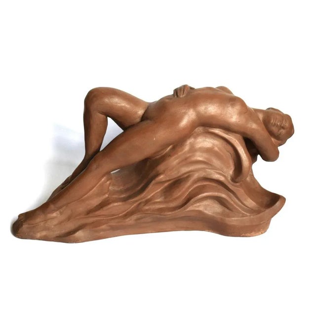 Tan Large Art Deco Ceramic Model, 1930 For Sale - Image 8 of 9