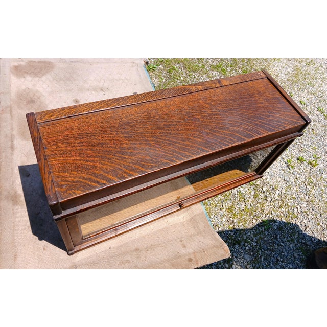 Early 20th Century Antique Globe Wernicke 4 Sections Barrister Bookcase Quarter Sawn Oak Mission Style 1920s For Sale - Image 5 of 12