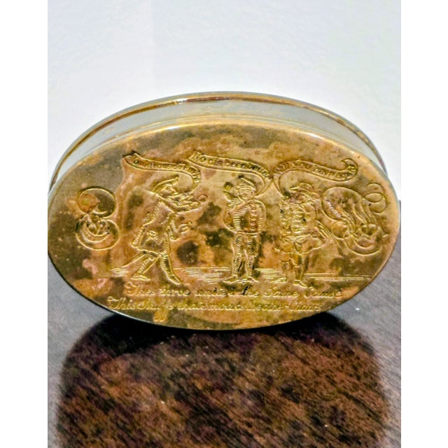 American Corn Willson Antique Brass Tobacco Box – Winterthur Museum Collections Reproduction For Sale - Image 3 of 7