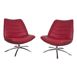 Breen Leather Lounge Chair by S. Hindenes and F. Myhr for Hjellegjerde, 2010s For Sale