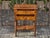Midcentury English Walnut Side Table with Drawers and Turned Legs For Sale - Image 4 of 10