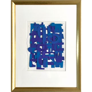 Agua De Beber. Original Collage Art by Robin Zingone, Framed For Sale