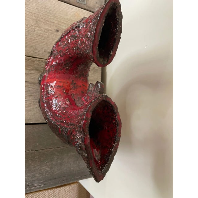 Red Ceramic Rooster, 1960s For Sale - Image 4 of 8