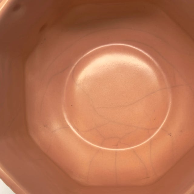 Ceramic Immaculate Blush Colored Tea Cups & Saucers by Bordallo Pinheiro Portugal - Set of 6 For Sale - Image 7 of 8