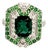 Tourmaline Tsavorite Diamond Ring 14k Gold 5.55 TCW GIA Certified For Sale