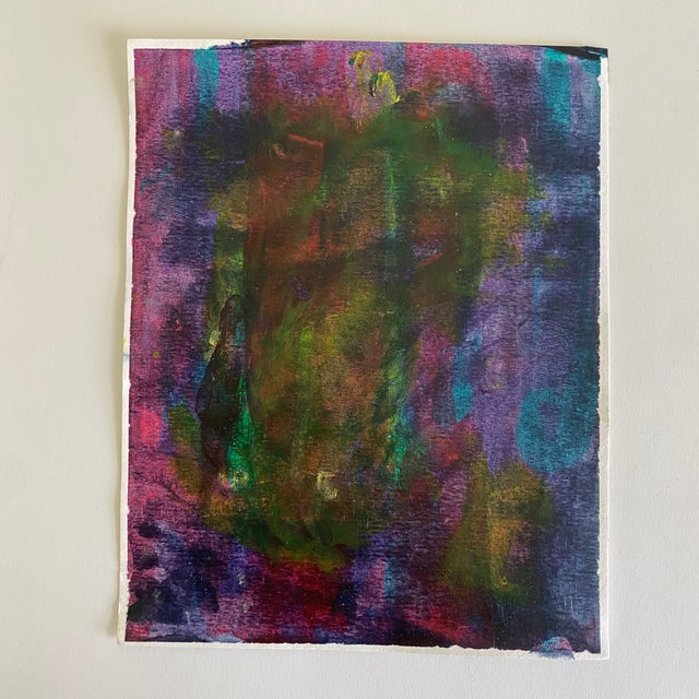 Abstract Abstract Oil and Watercolor Painting, 2021 For Sale - Image 3 of 6