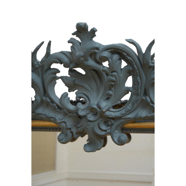 Empire French Giltwood and Painted Pier Mirror, 1860 For Sale - Image 13 of 16