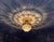 Brass 1960s French Brass Crown Chandelier – Rare Green & Clear Crystals For Sale - Image 8 of 14