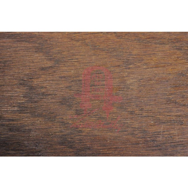 Antique Gustav Stickley Arts & Crafts Mission Oak Two Drawer Library Table Desk For Sale In Philadelphia - Image 6 of 18