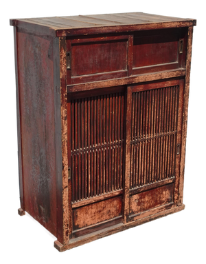 Share Antique 1900's Wabisabi Japanese Antique Tansu Storage Cabinet Sideboard