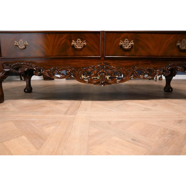 Niagara Furniture Chippendale Mahogany Triple Dresser For Sale - Image 9 of 12