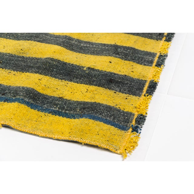 Stripe Vintage Wool Carpet For Sale - Image 6 of 7