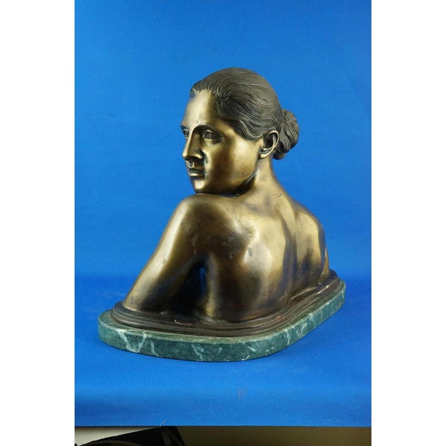 1920s Vincenzo Gemito, Bust Sculpture of Nude Woman, 20th Century, Gilded Bronze For Sale - Image 5 of 18