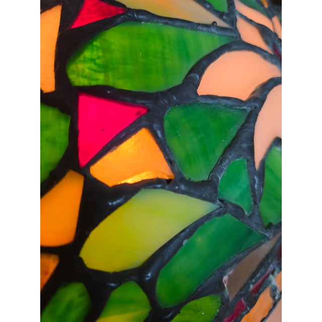 1910s Salem Brothers Leaded Glass Tiffany Style Lamp For Sale - Image 13 of 14