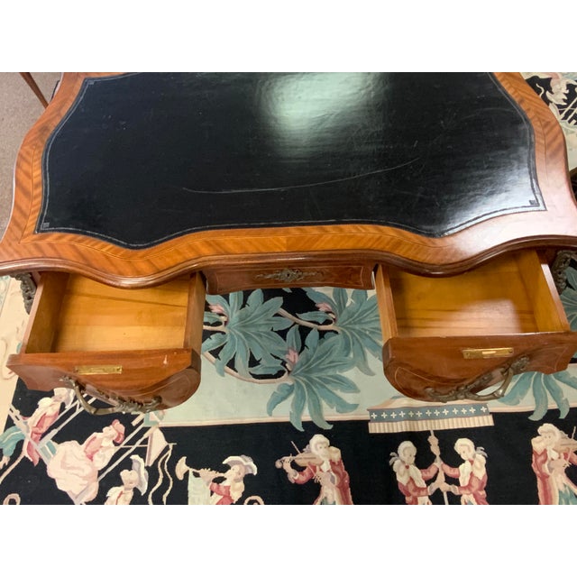 Brown 20th Century Reproduction Louis XV Writing Desk For Sale - Image 8 of 14
