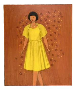 Makoto Igarashi, Flower Girl, 1980s, Oil on Canvas