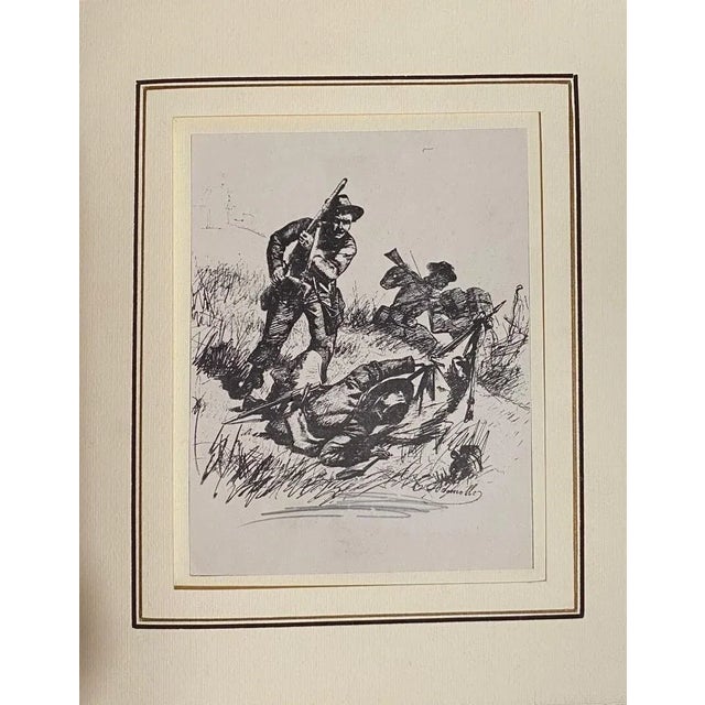 Bersaglieri is a splendid lithograph on cardboard engraved by Carlo Ademollo, in 1880s. The state of preservation of the...