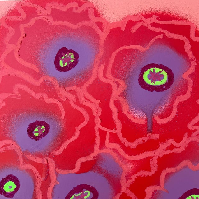 Red Poppy Flowers No.1 Original Painting For Sale - Image 4 of 4