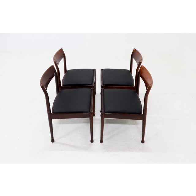 Vintage Danish Rosewood Dining Chairs, 1960s, Set of 4 For Sale - Image 6 of 15