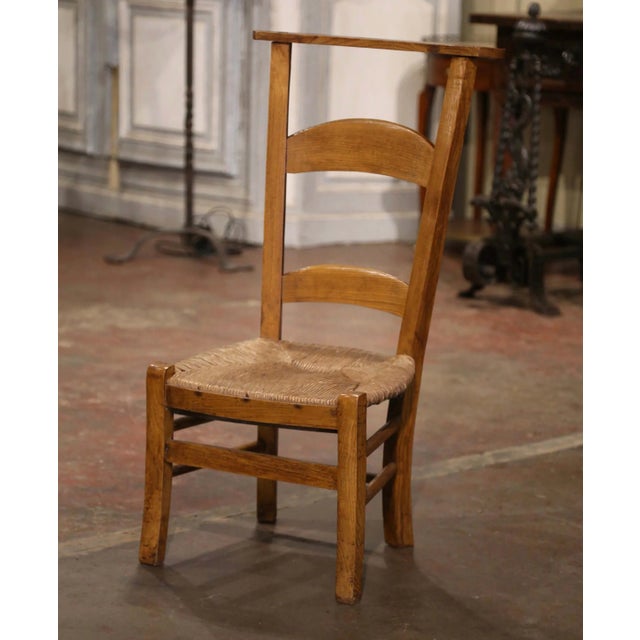Place this elegant antique prayer chair in a bedroom for your daily devotions. Created in Normandy, France circa 1880, the...