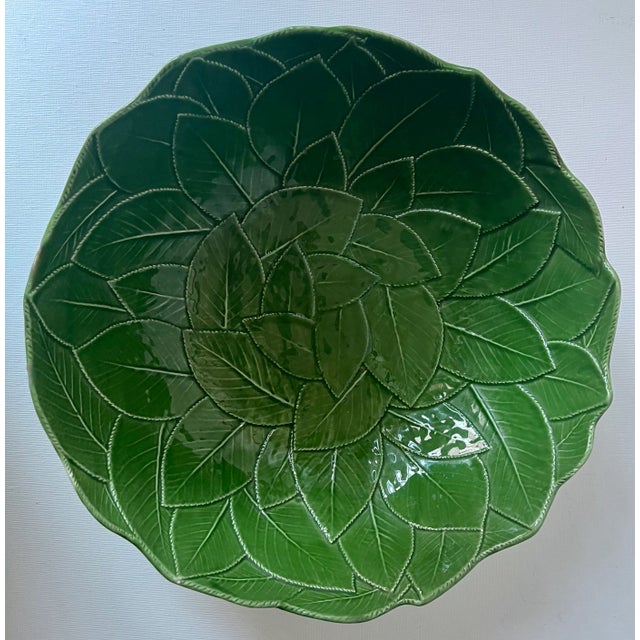 Vietri 'Foglia Leonardo' Italian 11" Serving Bowl For Sale - Image 9 of 9