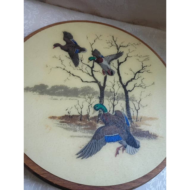 1960s Mid-Century Bacova Guild 14" Fiberglass Mallard Duck Lazy Susan by Grace B. Gilmore For Sale - Image 9 of 12