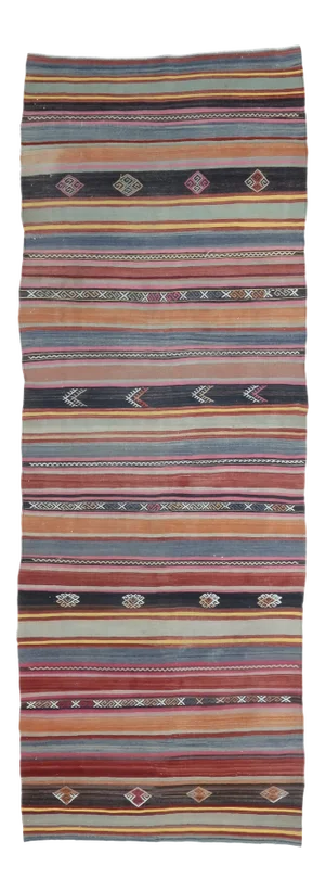 Turkish Handwoven Wool Kilim Rug