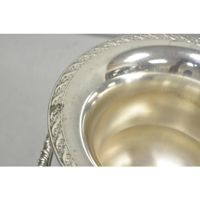 Vintage Wm Rogers "Spring Flower" Silver Plated Champagne Chiller Bar Ice Bucket For Sale - Image 16 of 18