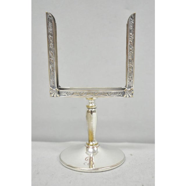 Vintage Charles S Beller Silver Plated Cigarette Holder Picture Frame W "B" Mono For Sale - Image 11 of 11