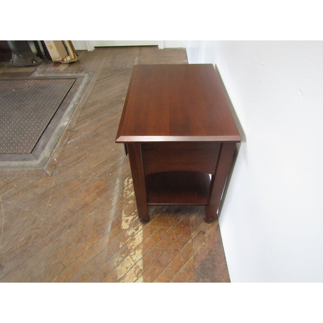 Traditional Ethan Allen Solid Cherry Nightstand For Sale - Image 3 of 7