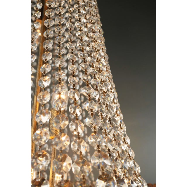 Montgolfiè Style Crystal Empire Sac a Pearl Chandelier For Sale - Image 9 of 11