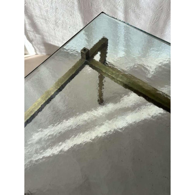 Swedish Brass Coffee Table with Marbled Glass Top, 1960s For Sale - Image 5 of 13