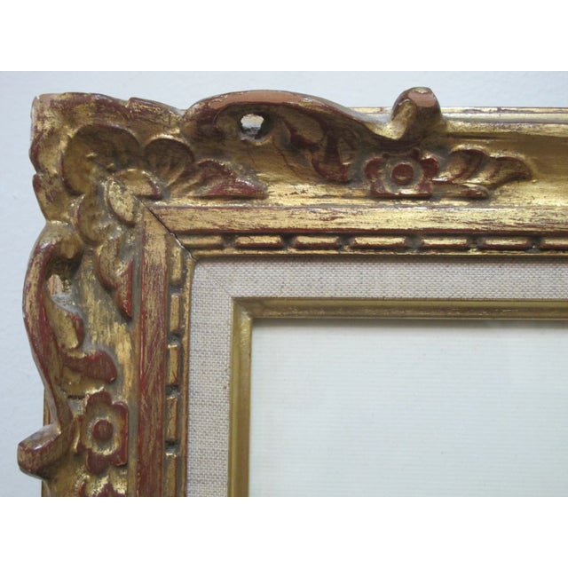 Red Gen Paul French Watercolor Ornate Gold Gilt Frame Abstract Painting Concert For Sale - Image 8 of 9