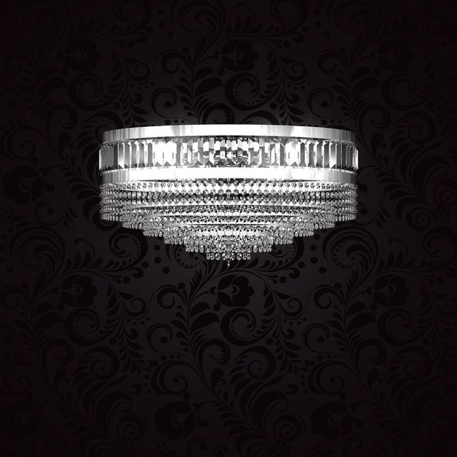 Crystalis 18 Lights Chandelier in Polished Chrome and Crystal by Aggiolight For Sale - Image 6 of 7