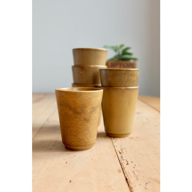 Ceramic Vintage Stoneware Tumblers, 1980s, Set of 6 For Sale - Image 7 of 7