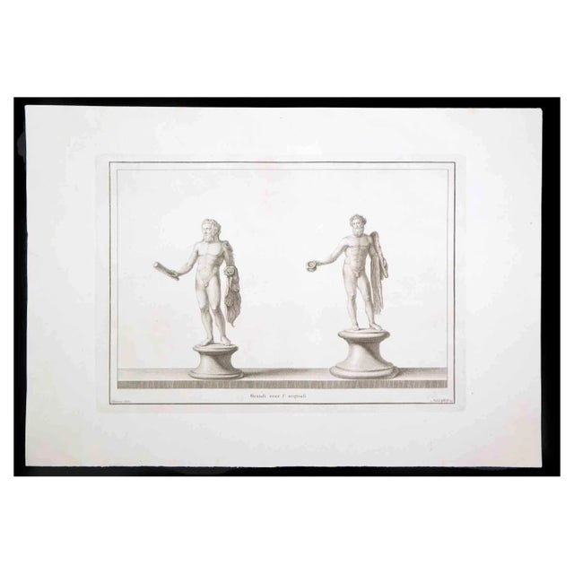 Nicola Billy, Ancient Roman Statue, Original Etching, 18th Century For Sale