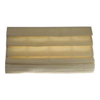 Beige Silk Color Soft Pleated Window Roman Shade. For Sale