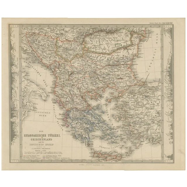 Map of Turkey and Greece with the Balkans and Ionian Islands, 1857 For Sale - Image 10 of 10